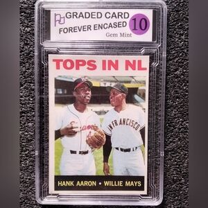 Hank Aaron Vintage Tops in NL Baseball Card - Graded Gem Mint